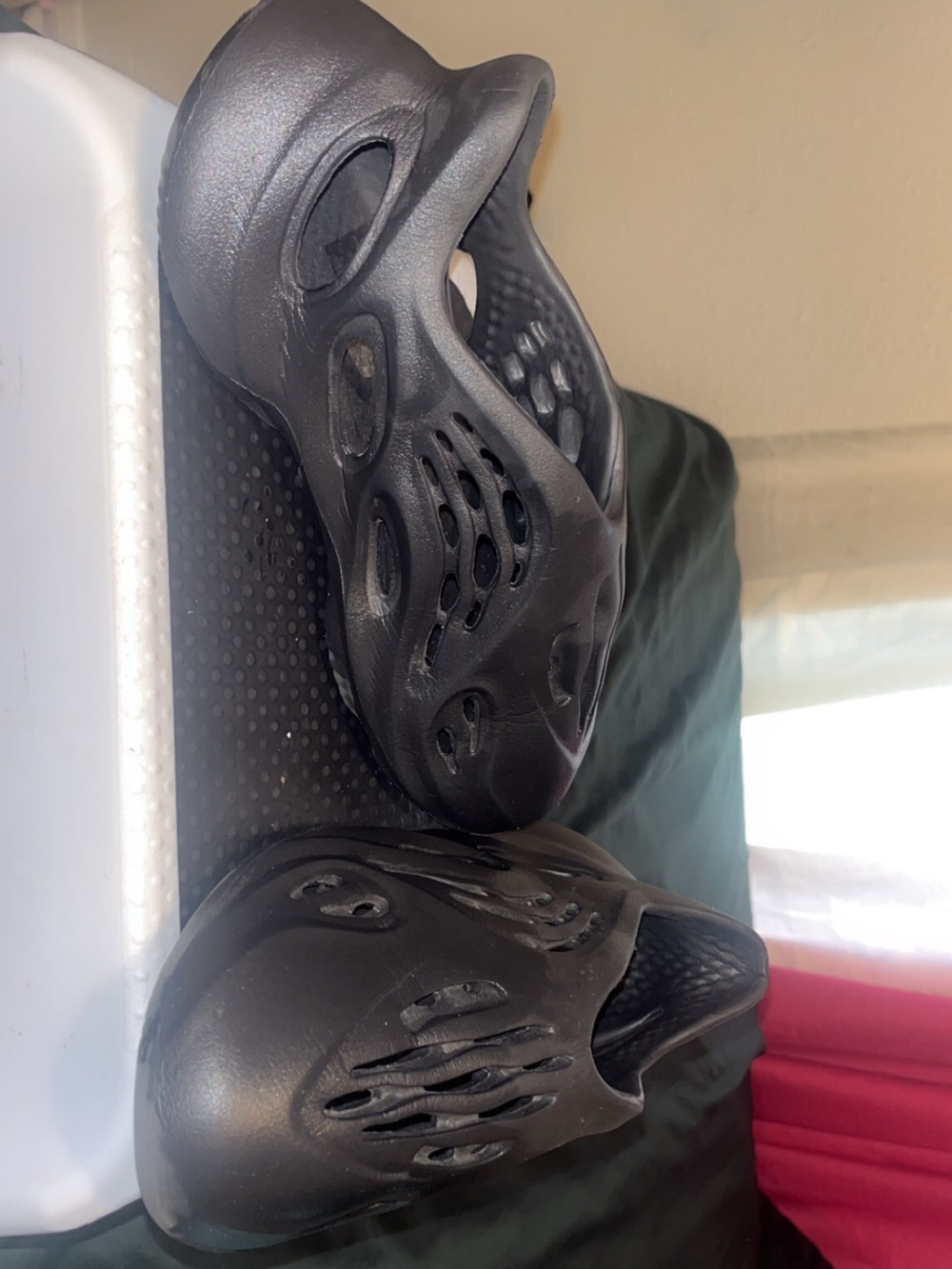 Black Foam Slip-On Sculpted Clog - Ventilated Design